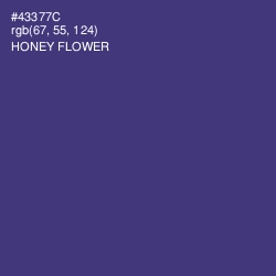 #43377C - Honey Flower Color Image