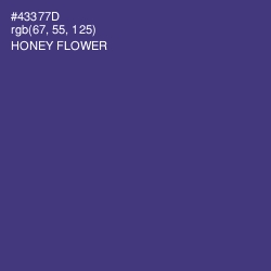 #43377D - Honey Flower Color Image