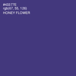 #43377E - Honey Flower Color Image