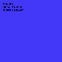 #4338F8 - Purple Heart Color Image