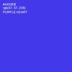 #4339EB - Purple Heart Color Image