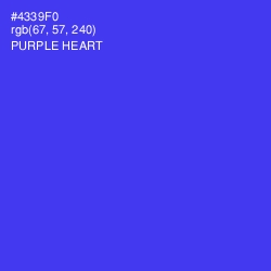#4339F0 - Purple Heart Color Image