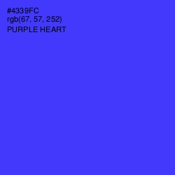 #4339FC - Purple Heart Color Image