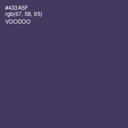 #433A5F - Voodoo Color Image