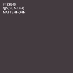 #433B40 - Matterhorn Color Image