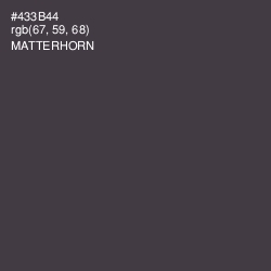 #433B44 - Matterhorn Color Image