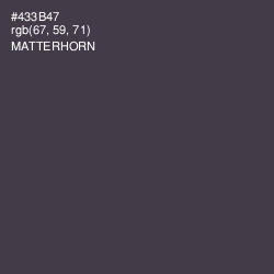 #433B47 - Matterhorn Color Image