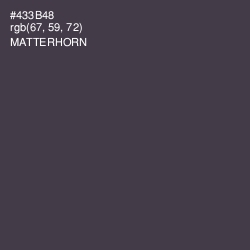 #433B48 - Matterhorn Color Image