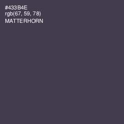 #433B4E - Matterhorn Color Image