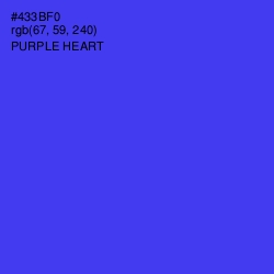 #433BF0 - Purple Heart Color Image