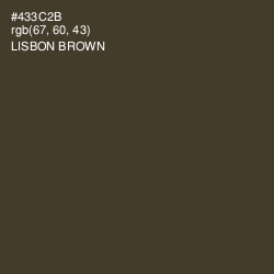 #433C2B - Lisbon Brown Color Image