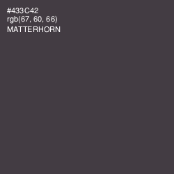 #433C42 - Matterhorn Color Image