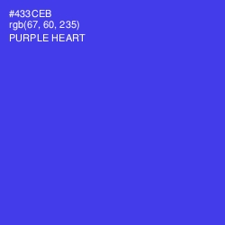 #433CEB - Purple Heart Color Image
