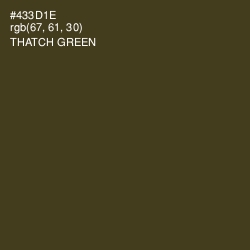 #433D1E - Thatch Green Color Image