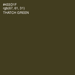 #433D1F - Thatch Green Color Image