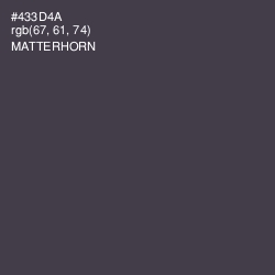 #433D4A - Matterhorn Color Image