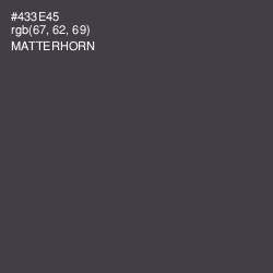 #433E45 - Matterhorn Color Image