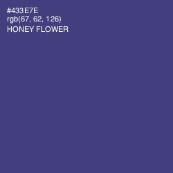 #433E7E - Honey Flower Color Image