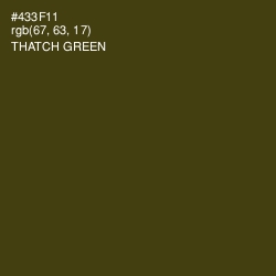 #433F11 - Thatch Green Color Image