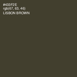 #433F2E - Lisbon Brown Color Image