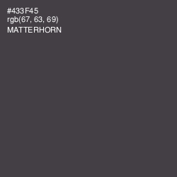 #433F45 - Matterhorn Color Image