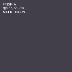 #433F4A - Matterhorn Color Image