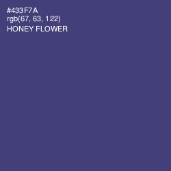 #433F7A - Honey Flower Color Image