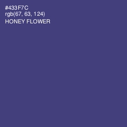 #433F7C - Honey Flower Color Image