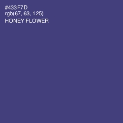 #433F7D - Honey Flower Color Image