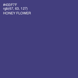 #433F7F - Honey Flower Color Image
