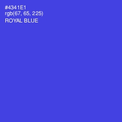 #4341E1 - Royal Blue Color Image
