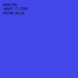 #4347E9 - Royal Blue Color Image