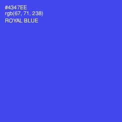 #4347EE - Royal Blue Color Image