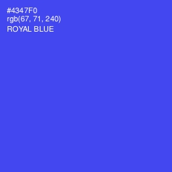 #4347F0 - Royal Blue Color Image