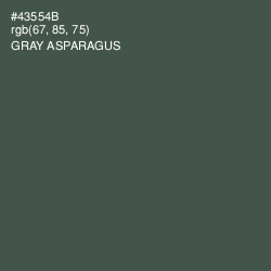#43554B - Gray Asparagus Color Image
