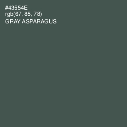 #43554E - Gray Asparagus Color Image