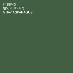 #435F43 - Gray Asparagus Color Image