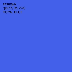 #4360EA - Royal Blue Color Image