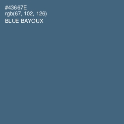 #43667E - Blue Bayoux Color Image