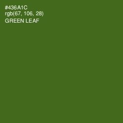 #436A1C - Green Leaf Color Image