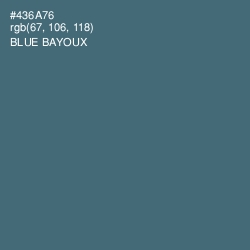 #436A76 - Blue Bayoux Color Image