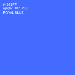 #436BFF - Royal Blue Color Image