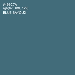 #436C7A - Blue Bayoux Color Image