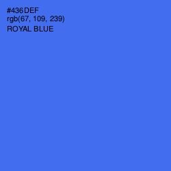 #436DEF - Royal Blue Color Image