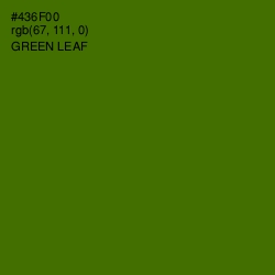 #436F00 - Green Leaf Color Image