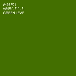 #436F01 - Green Leaf Color Image