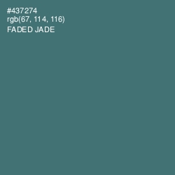 #437274 - Faded Jade Color Image