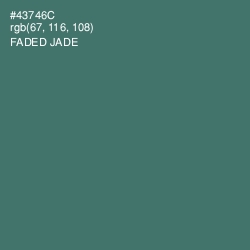 #43746C - Faded Jade Color Image