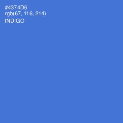 #4374D6 - Indigo Color Image