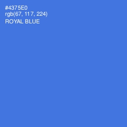 #4375E0 - Royal Blue Color Image